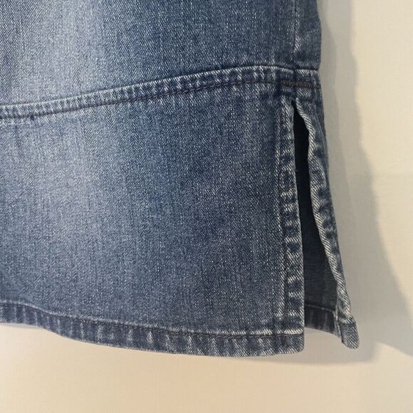 Vintage Tommy Jeans Denim Jean Mini Skirt Women's Juniors 7 Drawstring Side Slit - Picture 4 of 8